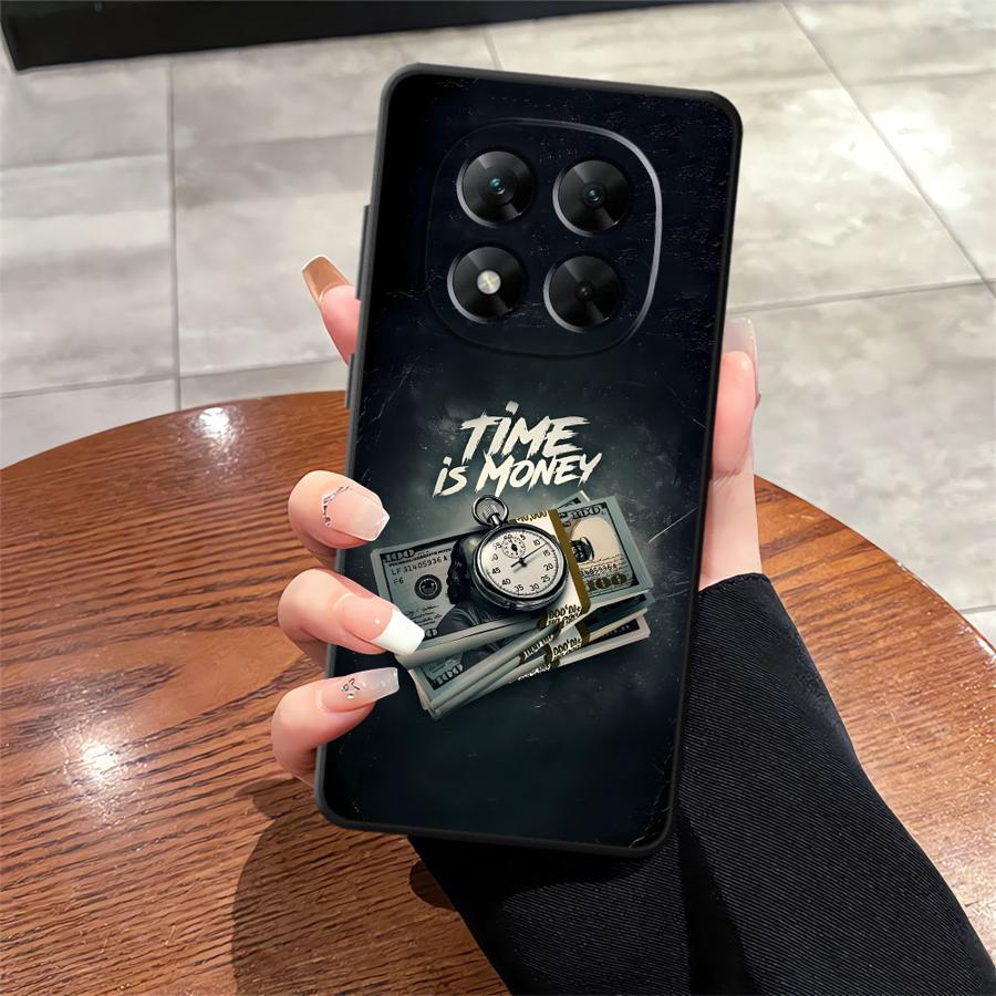 Case for Xiaomi Redmi Note 10S 9S 14 10 11s 12s 7 8 9 11 13 Pro Plus 12 Pro Funda Phone Cover Time Is Money Printed