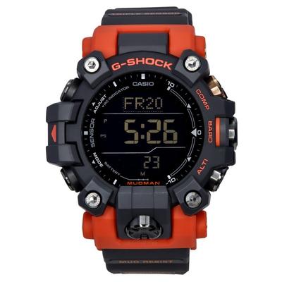 G-Shock Mudman Master Of G-Land Digital Orange And Black Resin Strap Solar GW-9500-1A4 200M Men's Watch