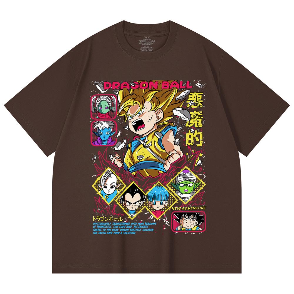 230 Gsm 100% Cotton Dragon Ball V62 Print Unisex Heavy Cotton T Shirt