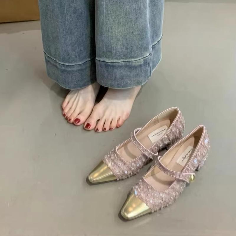 Pointed Toe With Medium Heels Women's Mary Jane Shoes Spring and Autumn 39 High Quality Comfortable Elegant Popular Ladies Pumps