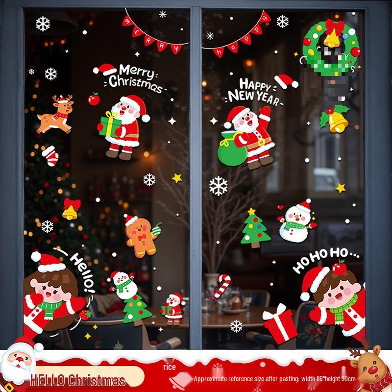 Santa Claus Window Cling Christmas Decoration Decal