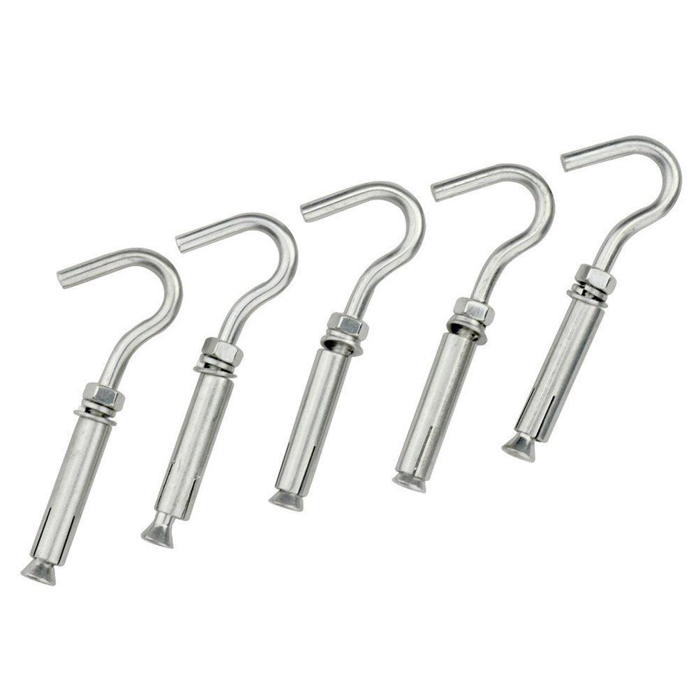 uxcell M6 304 Stainless Steel Open Cup Hook Expansion Screw Bolt 90mm Long 10pcs