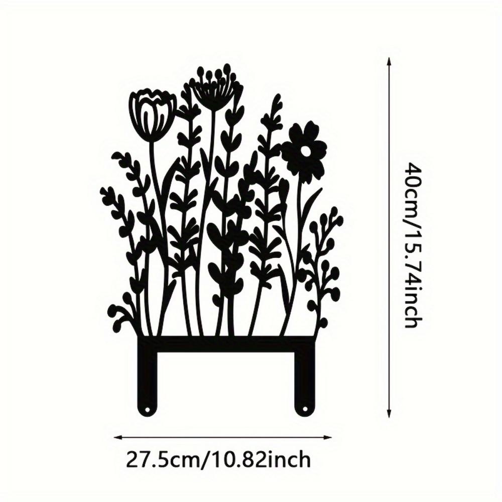 

Rustic Iron Flower Garden Stake, Antique Gold Outdoor Yard Ornament, Planter Decor, Gift for Gardening Lovers, Wall Sculpture TY6660-01