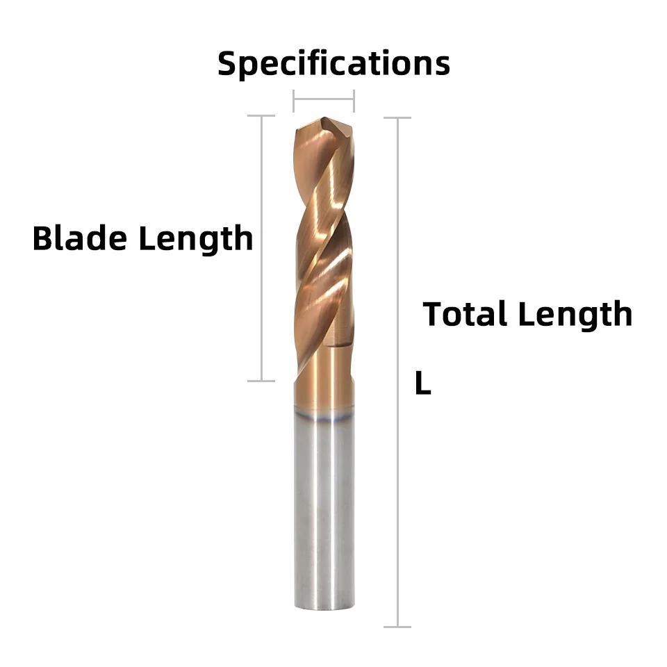

SIQICNC HRC55° Сверла из карбида вольфрама Сверла по металлу Для обработки твердых металлов Токарный станок с ЧПУ Инструмент для сверления стали 0,5-20,0 мм 1.5mmx18x38L