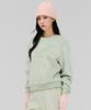 CHASECULT Women'S Brushed Fleece Embroidered Sweatshirt - Mint