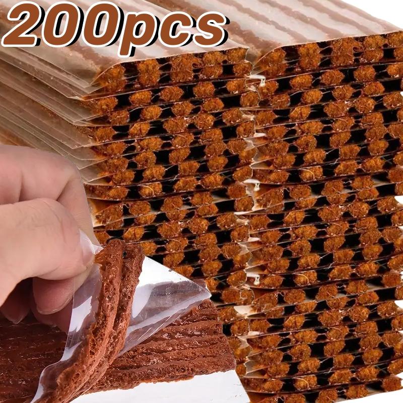 

200 шт. полоски для ремонта шин для автомобилей и мотоциклов, бескамерная уплотнительная полоска, резиновая заглушка для прокола шин, аксессуары для ремонта шин для автомобилей и мотоциклов