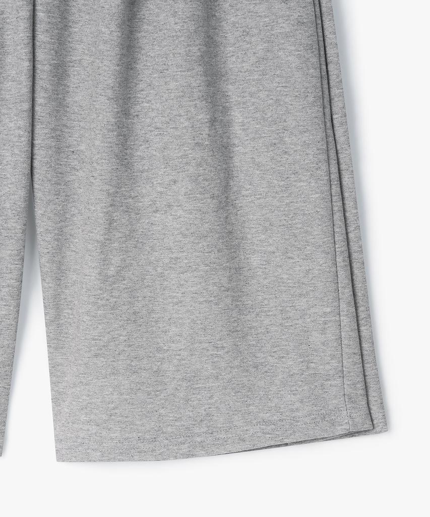 Peopeupeopeudebteu 3Pleats Bermuda Wide Sweat Shorts Gray