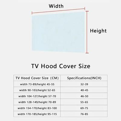 32/39/40/45/46/50/55/65/69/75/76/85 Inch Tv Hood Dustproof Cover Solid Color Elastic Household Lcd Protect Tv Screen Dust Cover