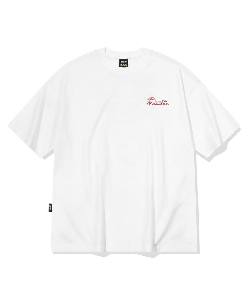 CPGN STUDIO Tomato Pizza Short Sleeve T-Shirt White