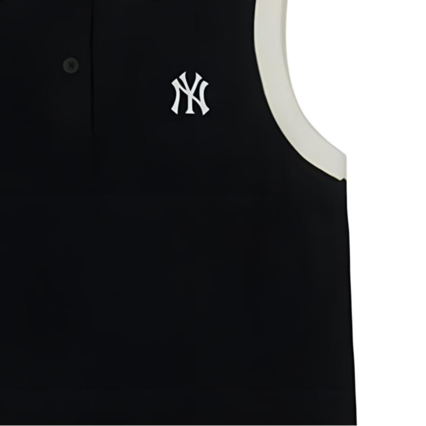 New MLB New York Yankees SS25 Polo Shirt Women's Black 3FPQB0353-50BKS