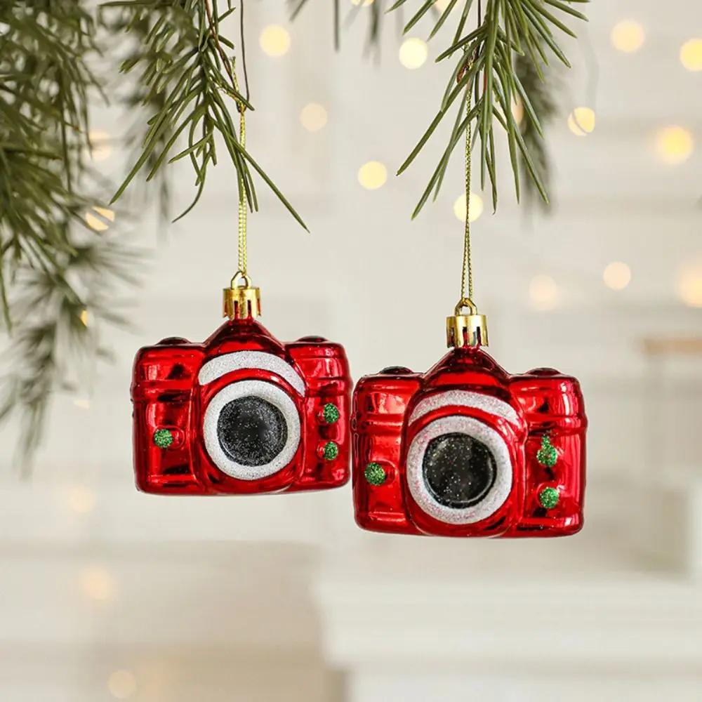 2PCS Red&white Christmas Hanging Decoration Plastic Santa Clause Christmas Tree Ornament Festival Party Supplies Xmas Baubles