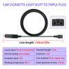 Power Cable 3 Pin Plug with Cigarete Ligthe Male Plug for Car Instant Pot Electric Pressure Cookers Universal