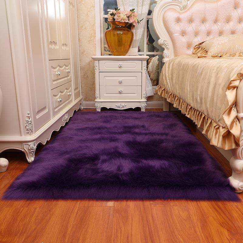 Alfombra Redonda de Felpa Mejorada de Imitación de Lana para Sala de Estar, Dormitorio o Uso como Esterilla de Yoga