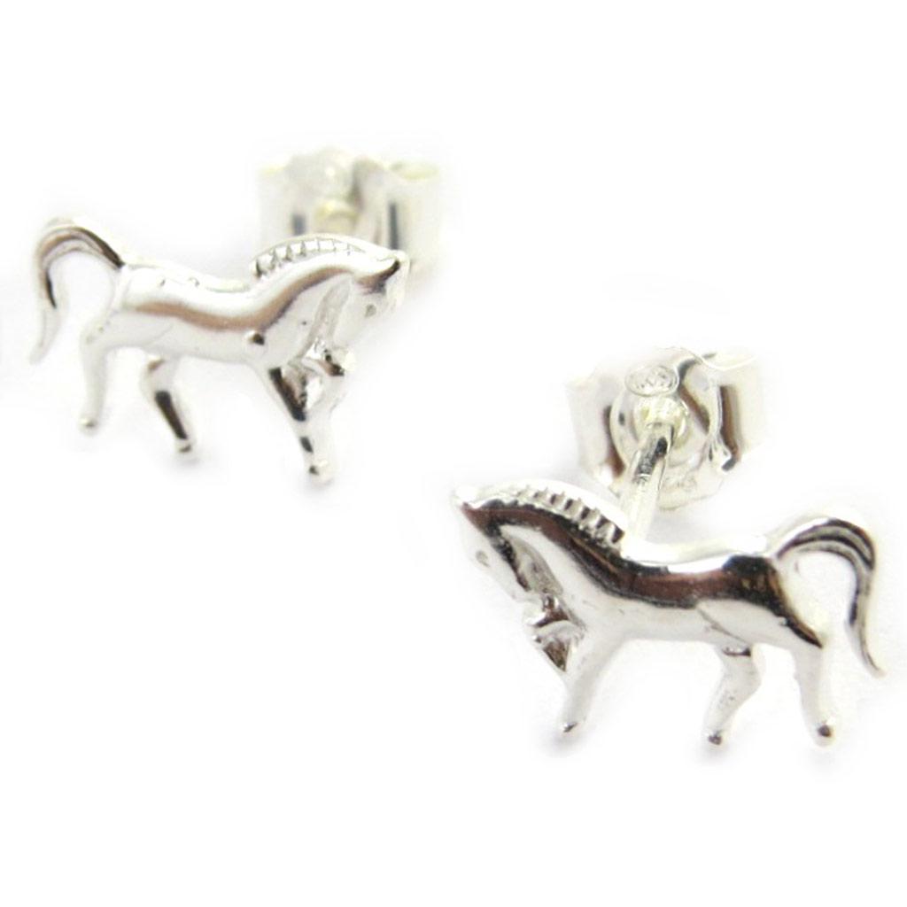 Les Trésors De Lily [M8703] - Silver 'Horses' Earrings