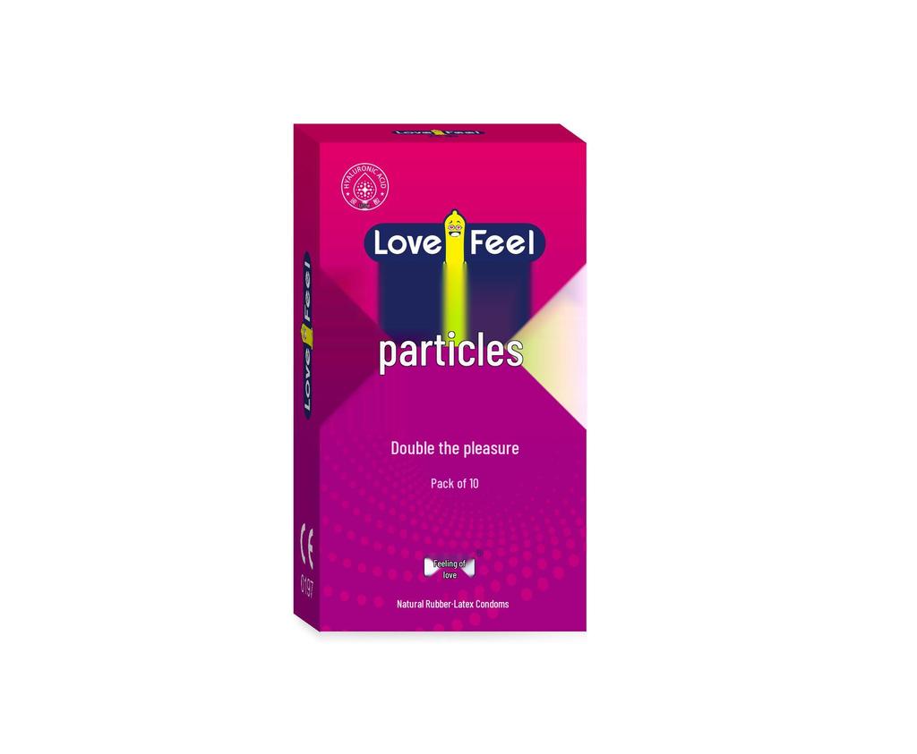 Love Feeling Ultra Dünn 001 Katzenzunge Kondom mit Hyaluronsäure - Lang anhaltend, Sicher, Großpartikel-Design für verbesserte Empfindung.