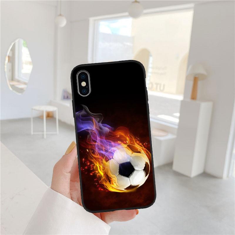 CJ55 Football Soccer Soft Shell Phone Case for Samsung Galaxy S20 S21 S22 Ultra FE + Plus A21S A22 A24 A25 A26 A30 A30S A31