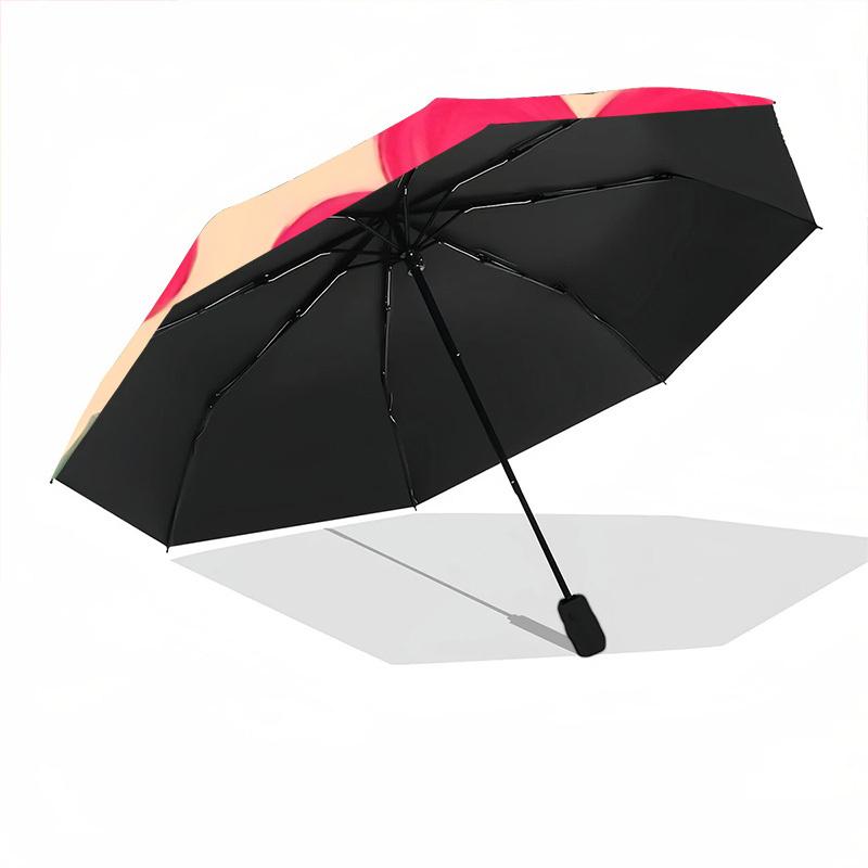 1pc Flower Smiley Automatic Opening/Closing Folding Umbrella with 8 Ribs,Portable Sunshade Umbrella Birthday and Holiday Gifts Yy251231138