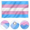 Drapeau de la Fierté Trans Transgenre LGBT 90x150cm Polyester Arc-en-ciel Drapeaux Gay Pour Décoration