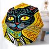 1pc Cat Mandala Automatic Folding Umbrella - Compact 8-Rib Design, Durable Plastic & Iron, Lightweight for Outdoor Daily Use097