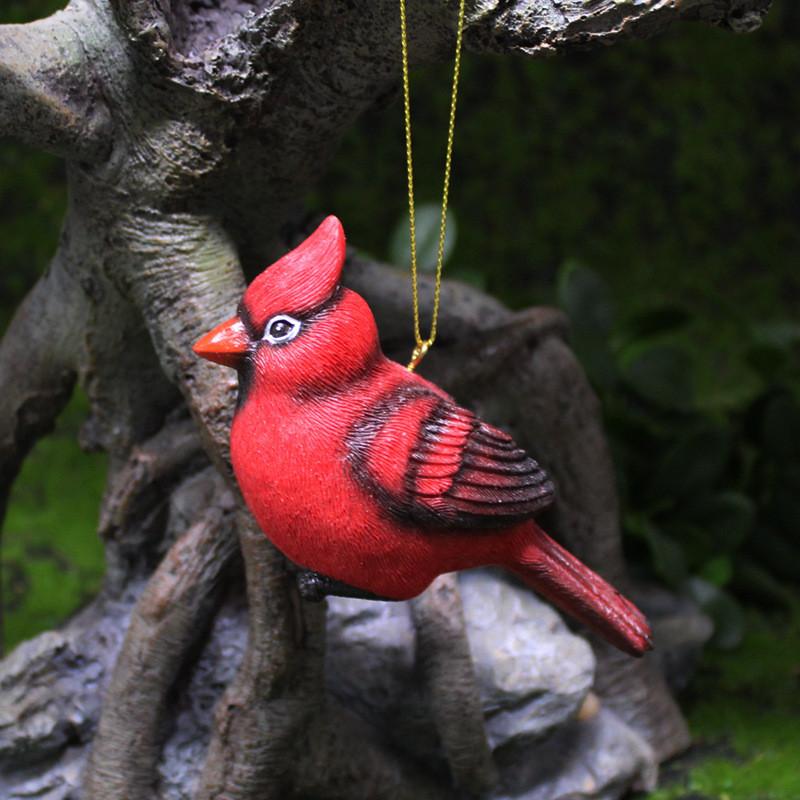 Bird Resin Red Handicraft Decoration Suitable For Wedding And Gift Christmas