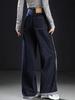 Women's High-Waisted Wide-Leg Jeans with Side Stripe - 2026 Spring Trend