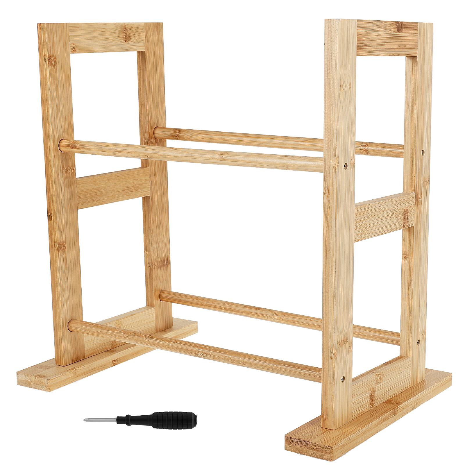 Двухслойная стойка для хранения филамента для 3D-принтера деревянный держатель для катушек филамента стойка для хранения шерстяной ленты для дома офиса студии 5480₽