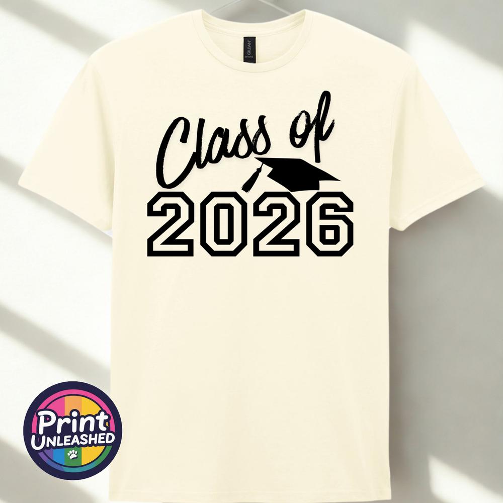 Class of 2026 TShirt Graduation Gift Leavers Tee Graduate School College Top