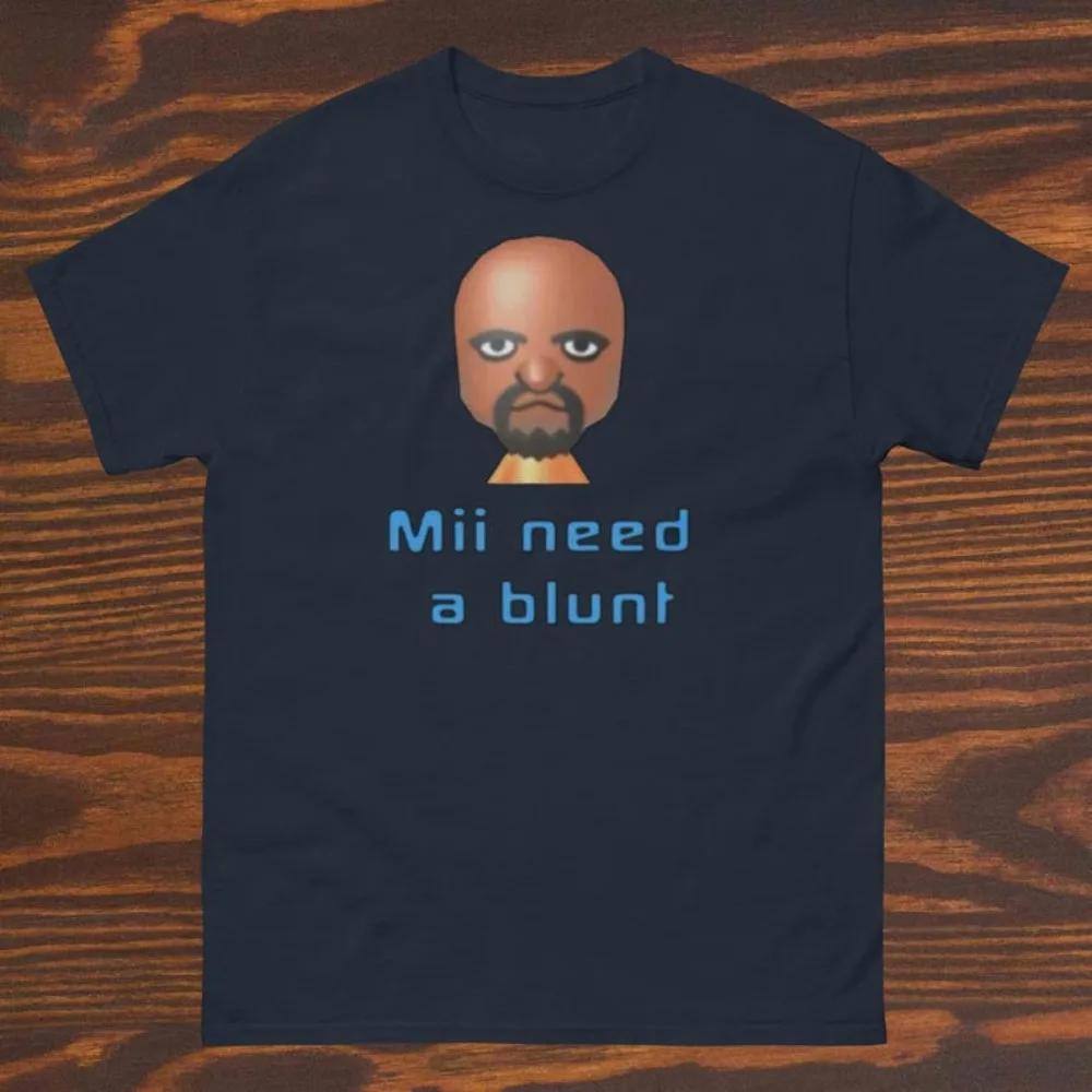 Mii Necesita una Camiseta Retro Blunt Inapropiada Camisetas Meme Dank Ropa de Meme Divertida Cuello Redondo Manga Corta Estilo Simple