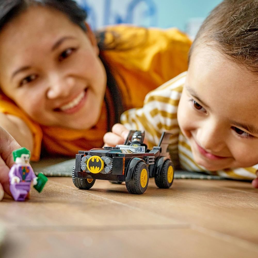LEGO Super Heroes Batmobile Chase Set Batman vs Joker Building Blocks Toy for Kids Ages 4-7