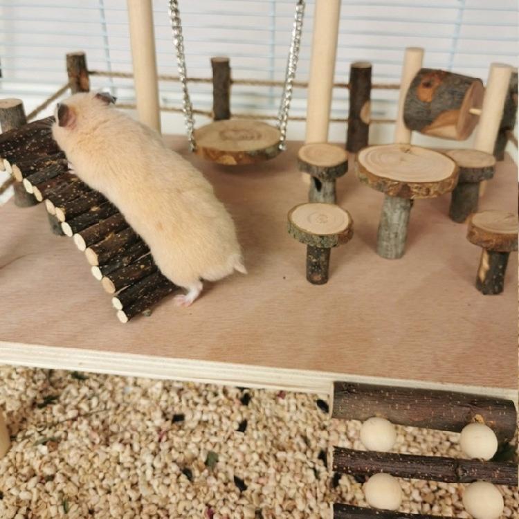 Wood Stackable Hamster Toy Combo Offering Versatility Exploration Possibilities