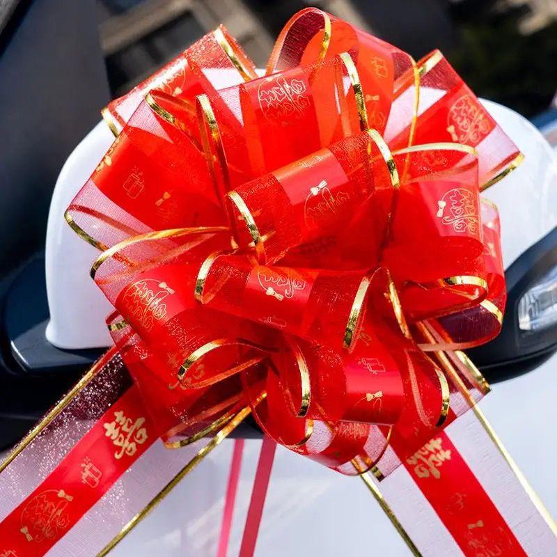 Festive Butterfly Pull Flowers for Weddings: Car Door Handle and Stair Handrail Decorations for Bridal Welcome.