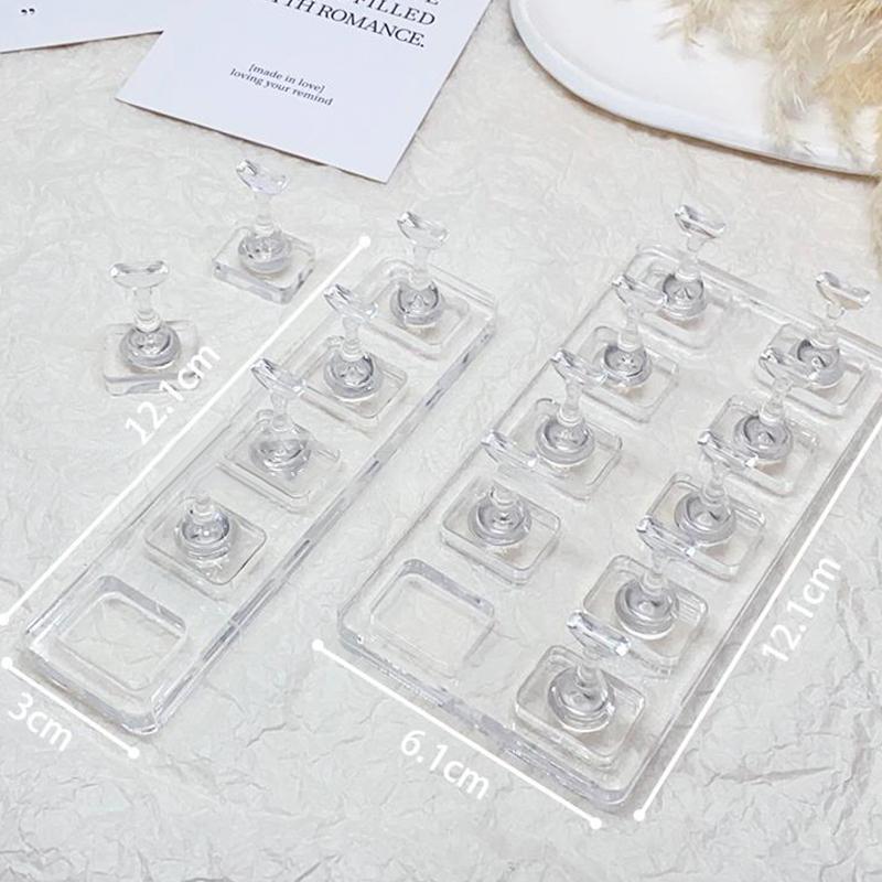 1 Set Nicht-Magnetischer Nageldisplay Acryl Nageldisplayständer Spitzenhalter Nagelübungsständer Fingernagel DIY Maniküre Ständer Werkzeuge