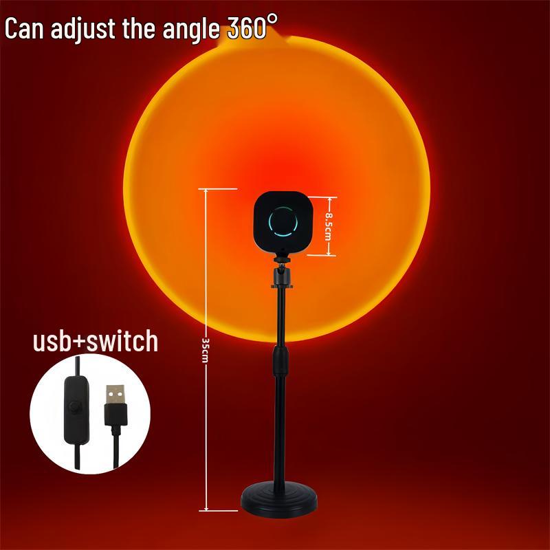 Sunset Projection Lamp: Bedside Ambient Light for Photography & Decor