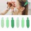 30PCS Leaf Shape Hair Duck Clips Creaseless Hair Barrettes Hairdressing Styling Accessories for Makeup Green
