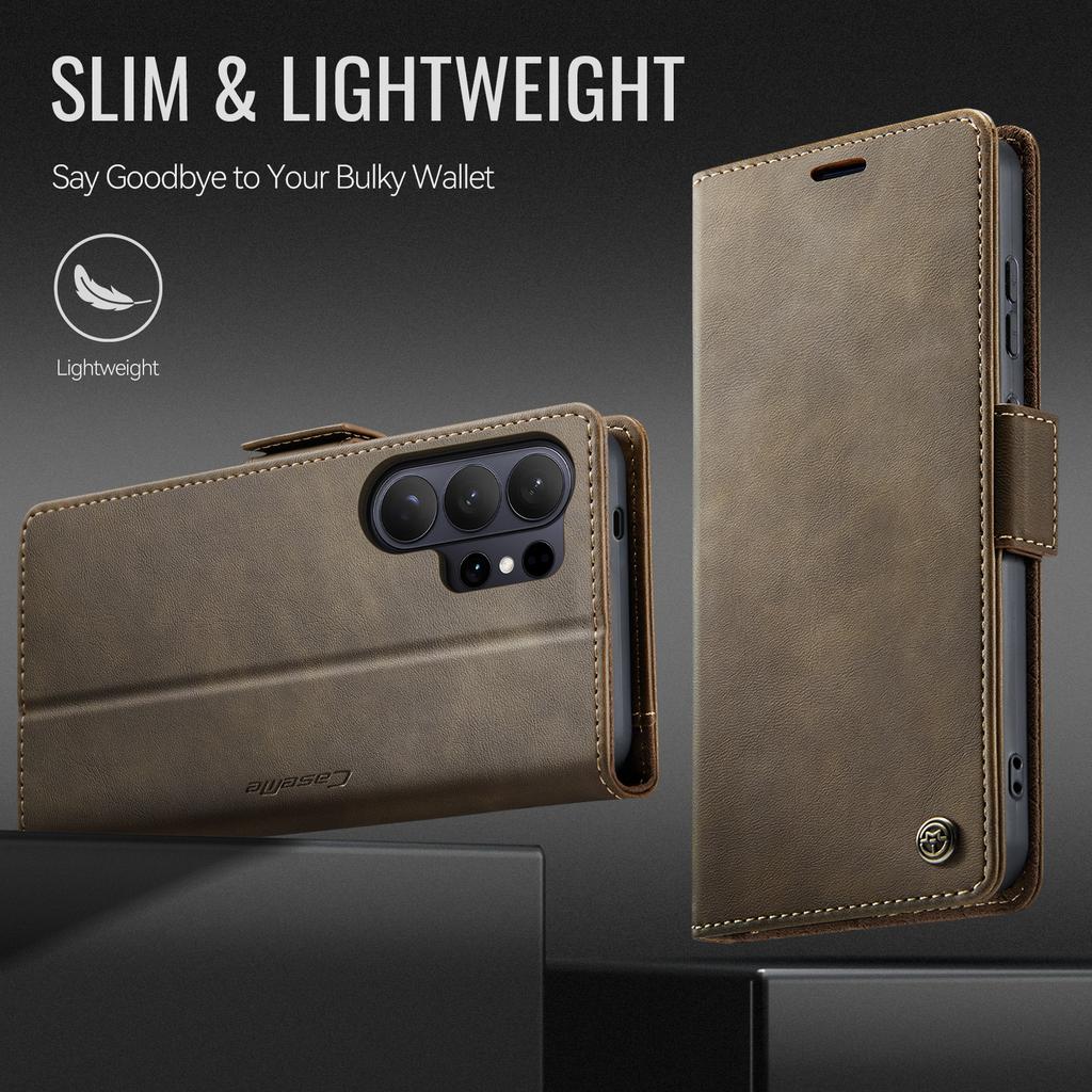 Business Magnetic Cards Solt Wallet Leather Case For Samsung Galaxy S26 Ultra S25 S24 S23 S22 Note 20 Ultra 10 Plus Book Cover