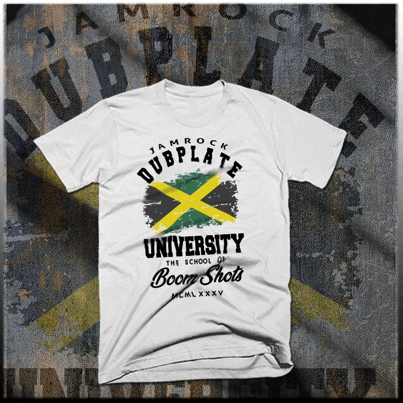 

Reggae t-shirt 90s dancehall Jamaican flag 80s Dubplate Yardie ganja vibes tee 4XL
