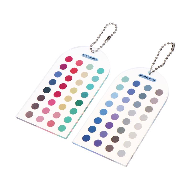 Soft Summer Autumn Double-sided Color Cards 24 Circular Blocks Professional Color Palette for Wedding Stylist Bridal Makeup Matching