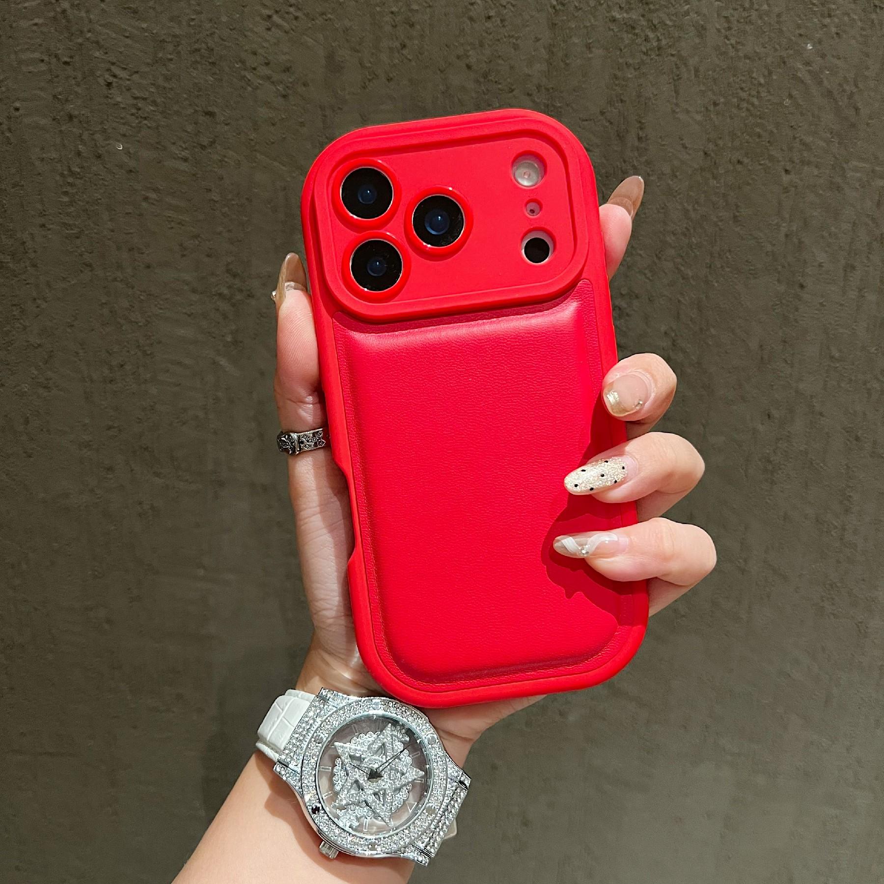 

For iPhone 17 Pro Max Case Round Hole Shockproof PU + TPU Phone Back Cover