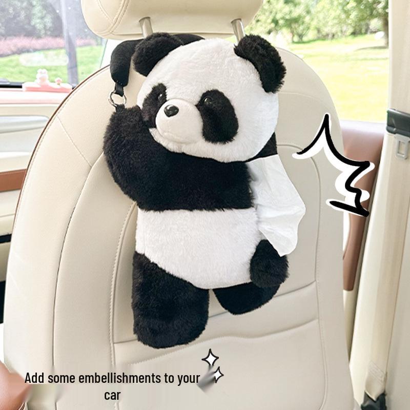 Cartoon Panda Auto Plüsch Taschentuchbox Halter