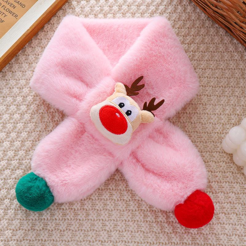 Winter Kunstkaninchenfell Cartoon Snood: Kuscheliger Plüsch-Nackenwärmer für Kinder & Eltern