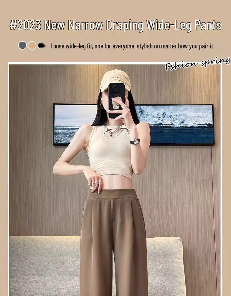 Women's High Waist Wide Leg Trousers - Spring & Autumn 2025 Collection