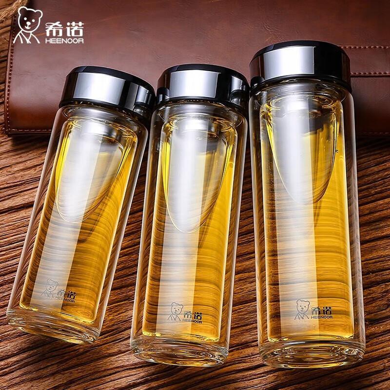 Xinuo XN-6737 Double-Layer Insulated Glass Tea Cup with Filter