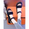 Summer New Flat-soled Sandals Women's Fashion and Versatile Soft-soled Lightweight Non-slip Beach Women's Shoes