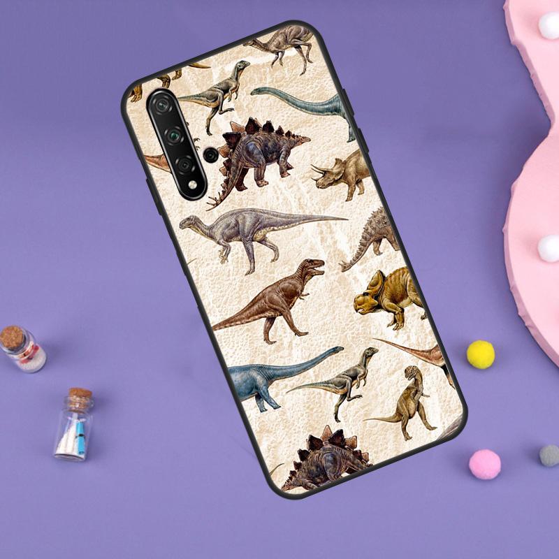 Dinosaur Pattern For Huawei Nova 11i 12i 8i 7i 3i 9 10 SE Y60 Y61 Y70 Y72 Y73 Y90 Y91 P20 P30 P40 Lite Case