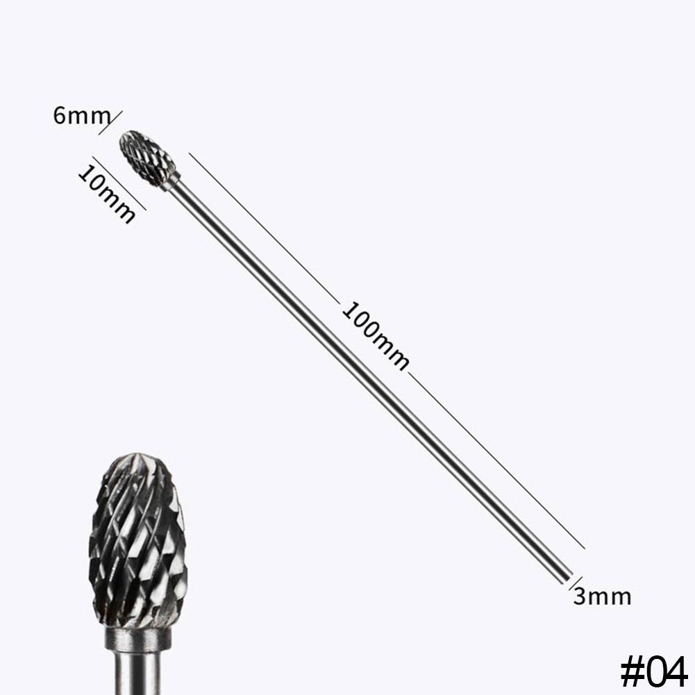 Extra Lang 100mm Rotationsraspel Feile Schnitzen Schleifer Schleifwerkzeuge Hartmetallfräser Legierungsbits Fräser Bohrer Für Metall Wook
