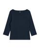 Imiseu (W) Boat Neck 3/4 Sleeve T-Shirt-Navy