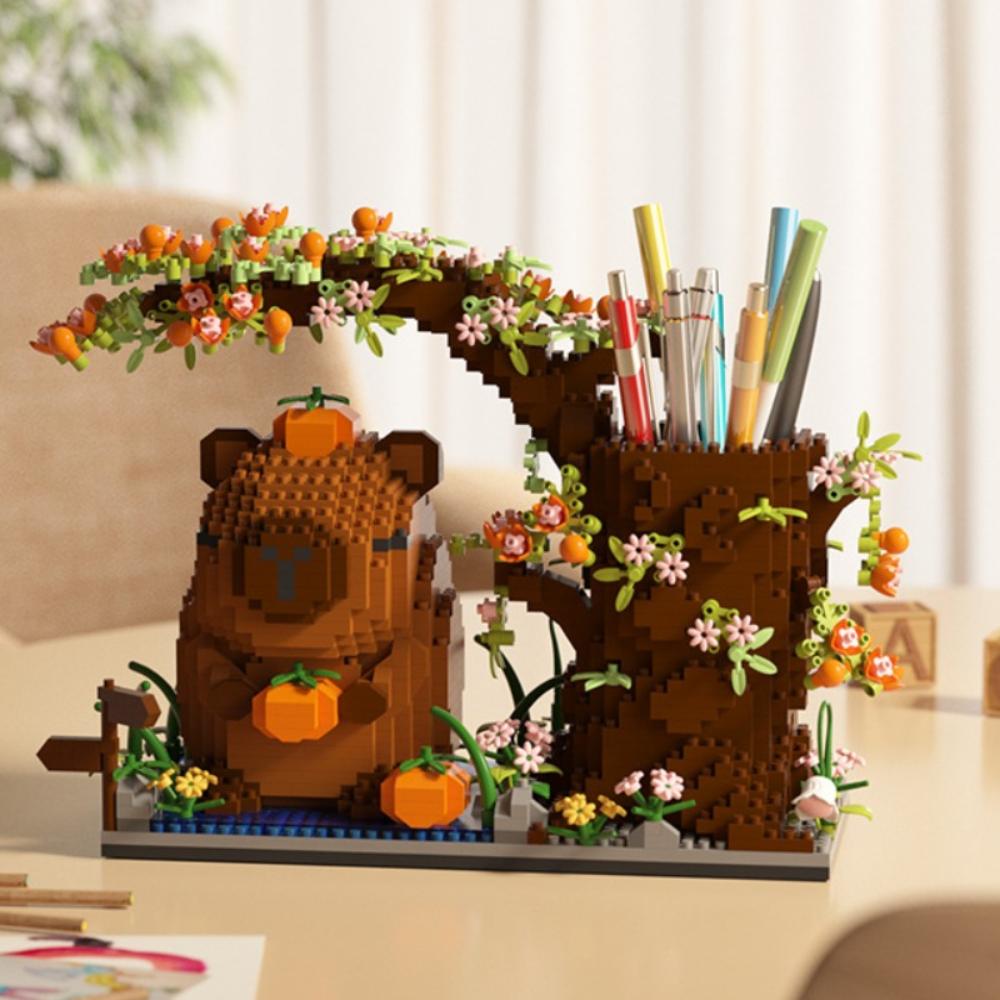 A Box Practical Building Block Pen Holder Creative Assembling Puzzle Toy  Gift Pen Container
