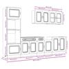 7 Piece Kitchen Cabinet Set Kalmar Grey Sonoma Particleboard