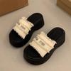 Beautiful Thick-bottomed Small Fragrant Cool Slippers Women's Summer Wear 2025 New Models with Skirts, High-end Internet Celebrity One-word Drag