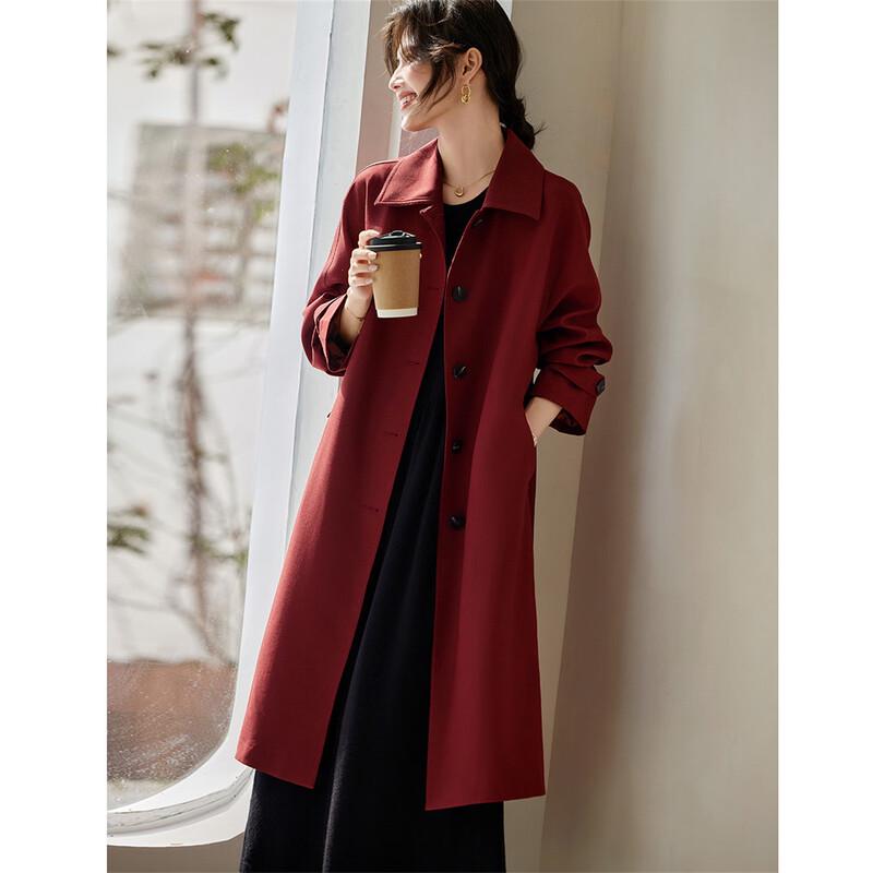 Women's Retro Belted Trench Coat
